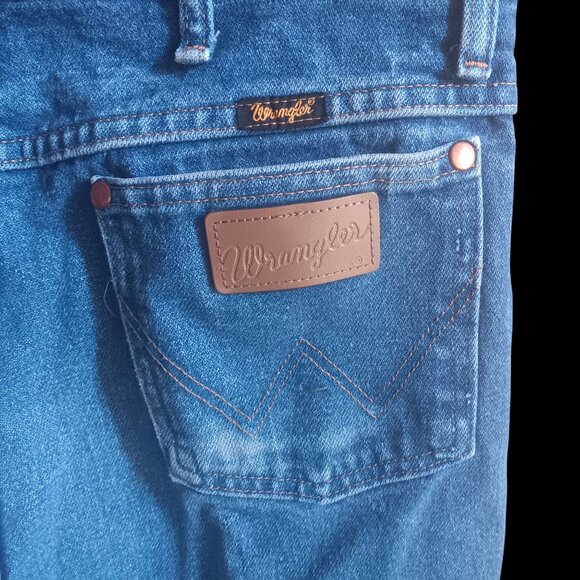 Men's 33x32 Vtg Cowboy Jeans Wrangler Faded Denim Made In Nicaragua - Picture 5 of 6